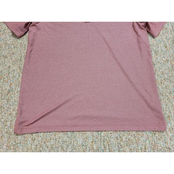 Travis Mathew Polo Shirt Mens XL Pink Golf Performance Striped Pima Cotton - Picture 4 of 16